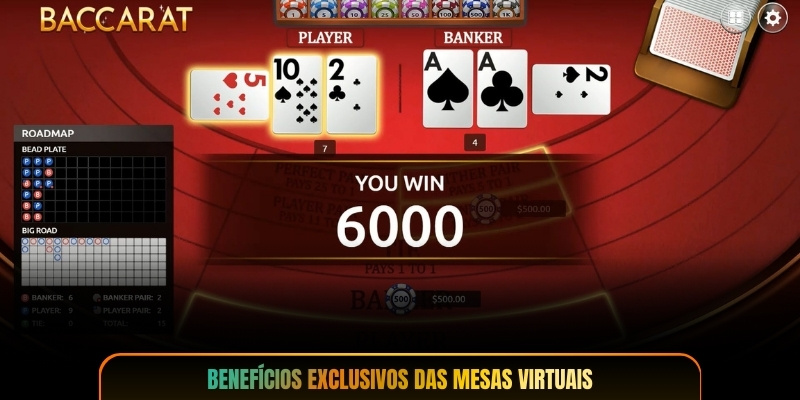 Benefícios exclusivos das mesas virtuais