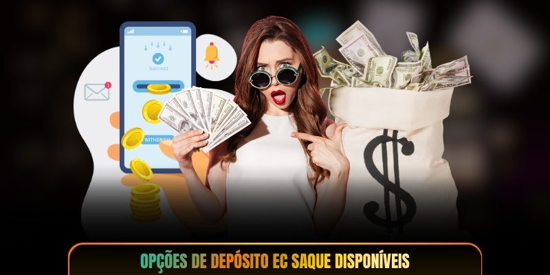 Opções de depósito ec saque disponíveis